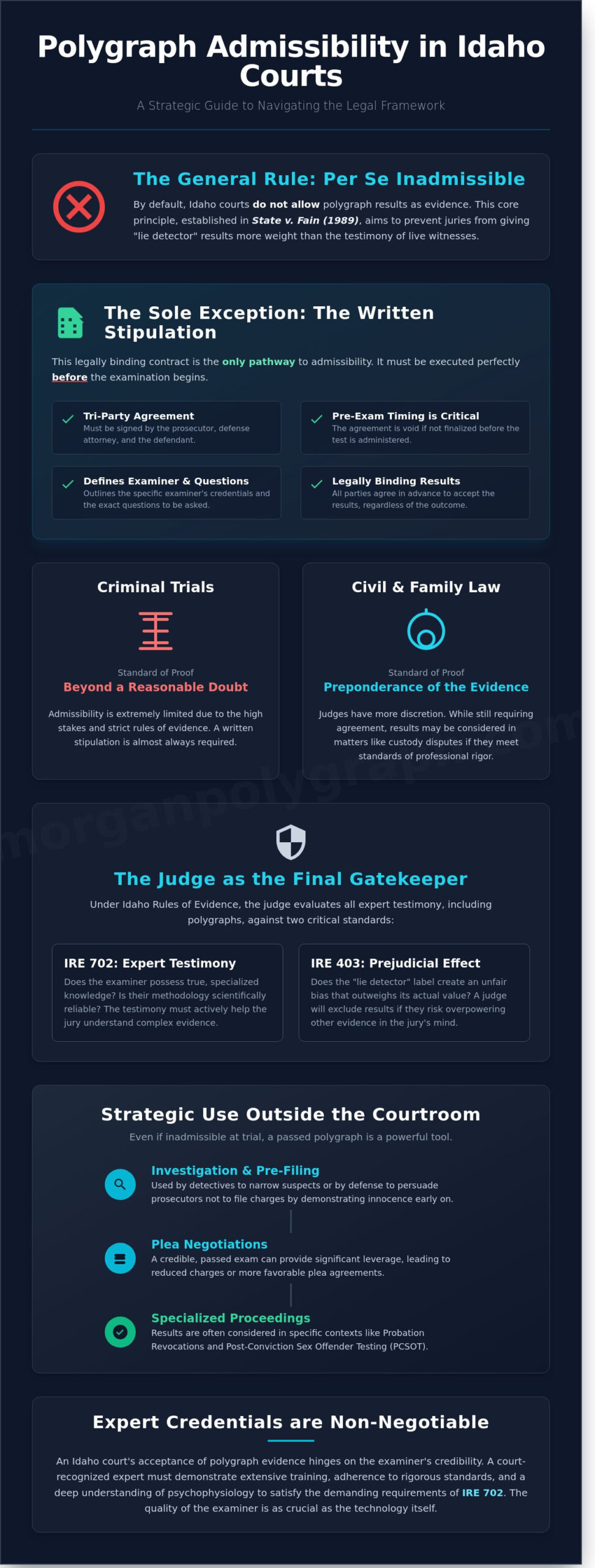 Admissibility of Polygraphs in Idaho Courts: The 2026 Legal Guide