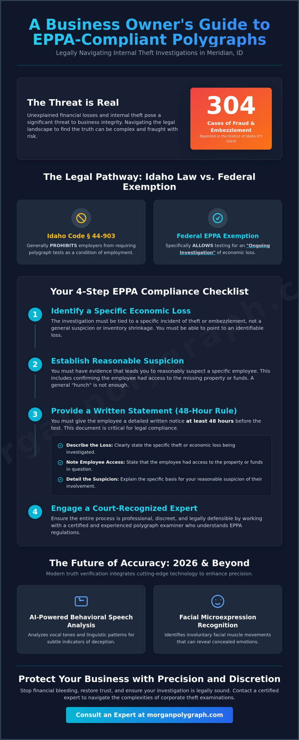 Embezzlement Polygraph Test in Meridian, ID: Protect Your Business Integrity in 2026