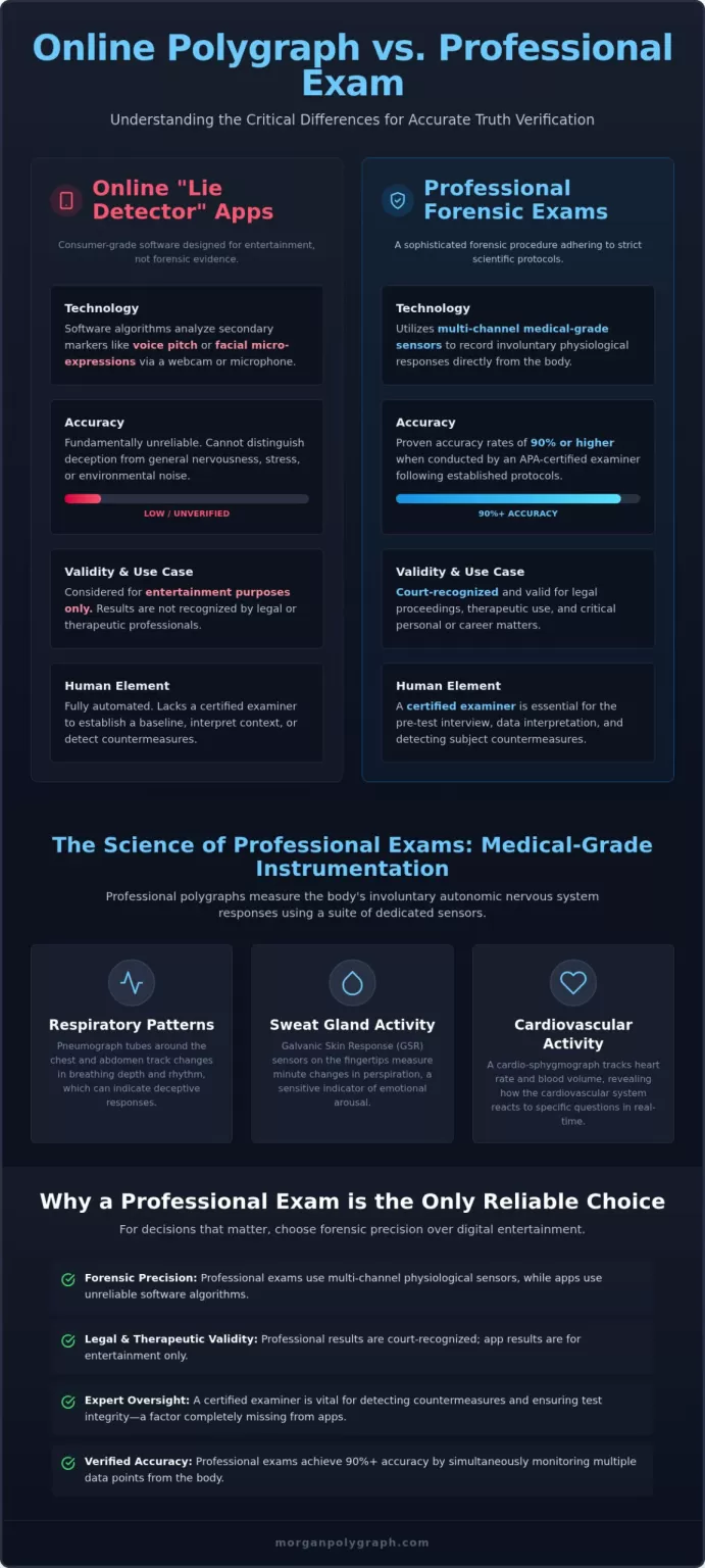 Online Polygraph vs. Professional Polygraph: Why Accuracy Matters in 2026